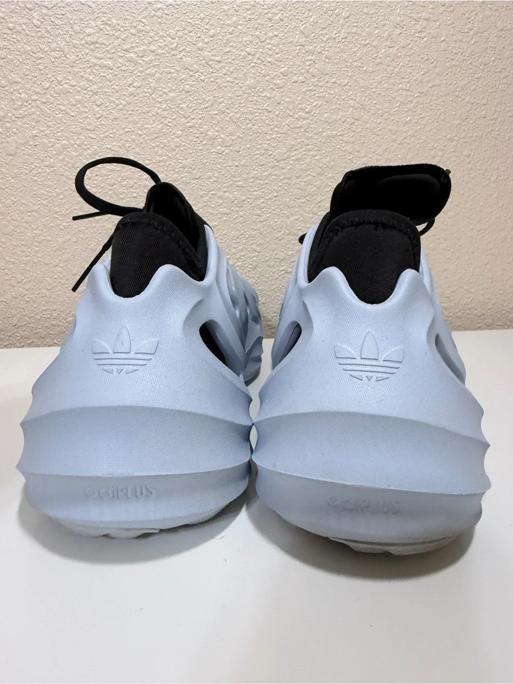 Adidas adiFOM Q Halo Blue and Black. Sculpted Athletic Sneakers
